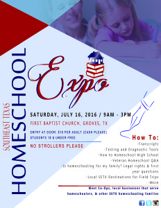 SETX Homeschool Expo, Southeast Texas Homeschool Expo